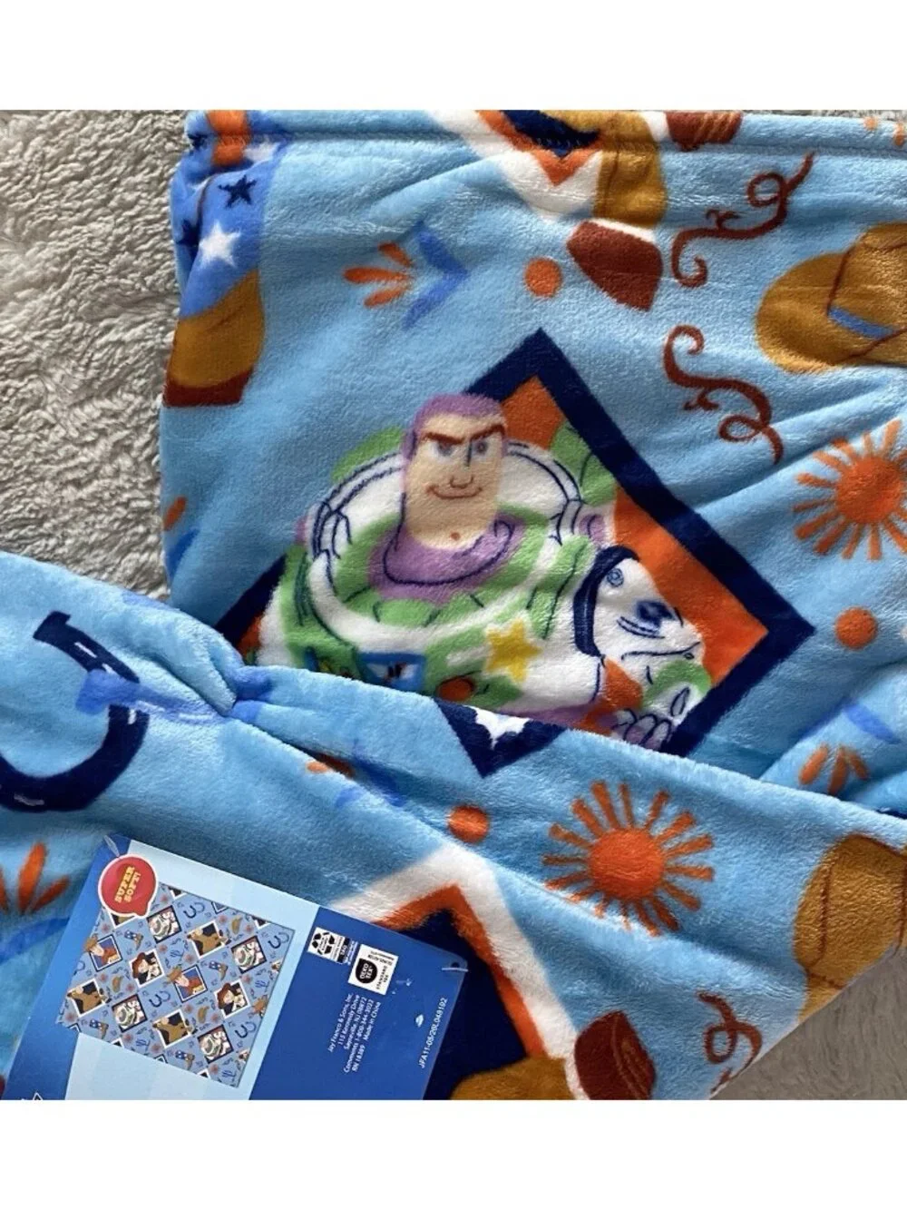 Disney Toy Story 5 Throw Blanket Woody Jessie Buzz Lightyear Bullseye 50” X 70”